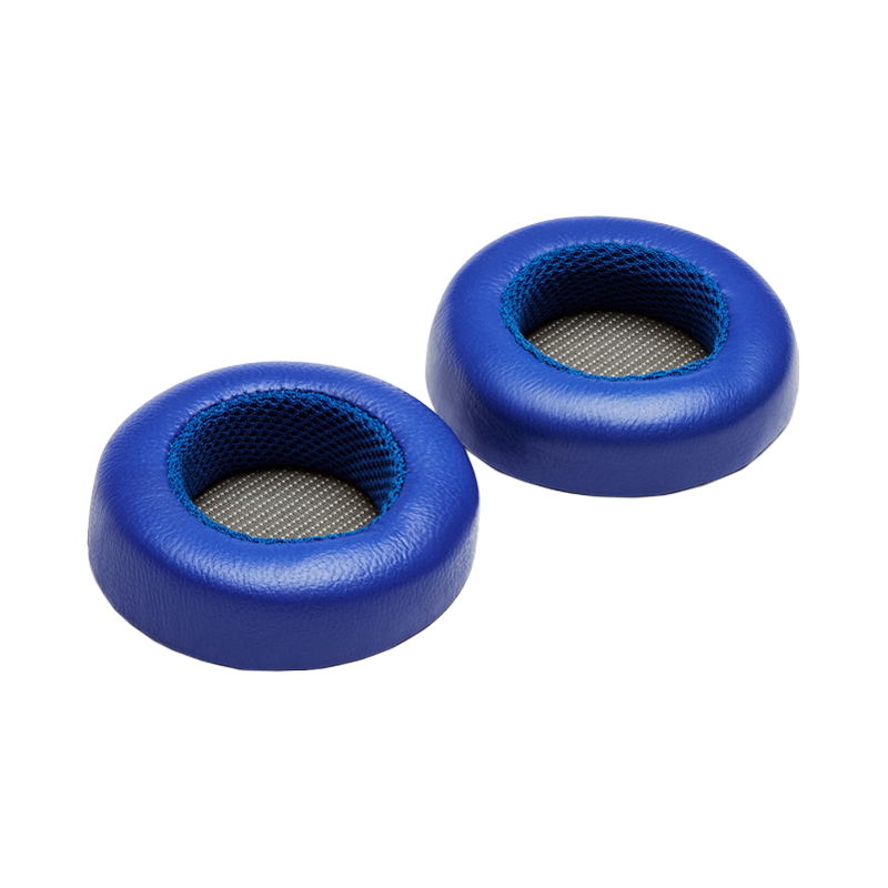 Two royal blue leather MH30 ear pads with mesh centers, placed side by side | gallery RP30RYL