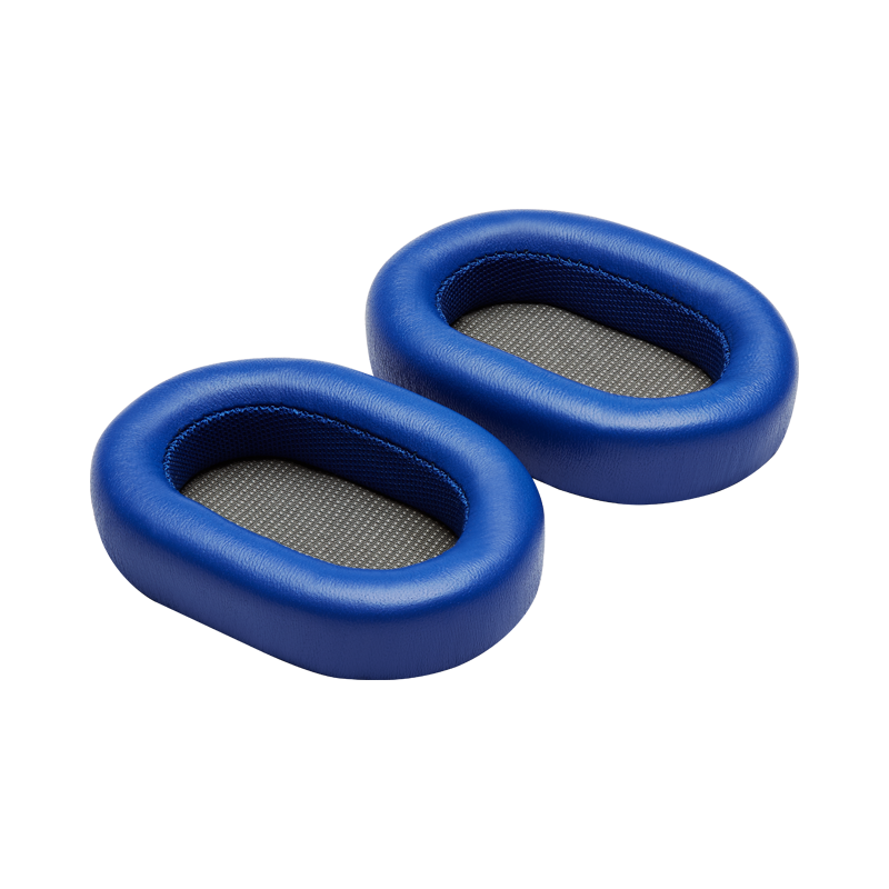 Two royal blue leather MW60 ear pads with mesh centers, placed side by side | gallery RP60RYLV2