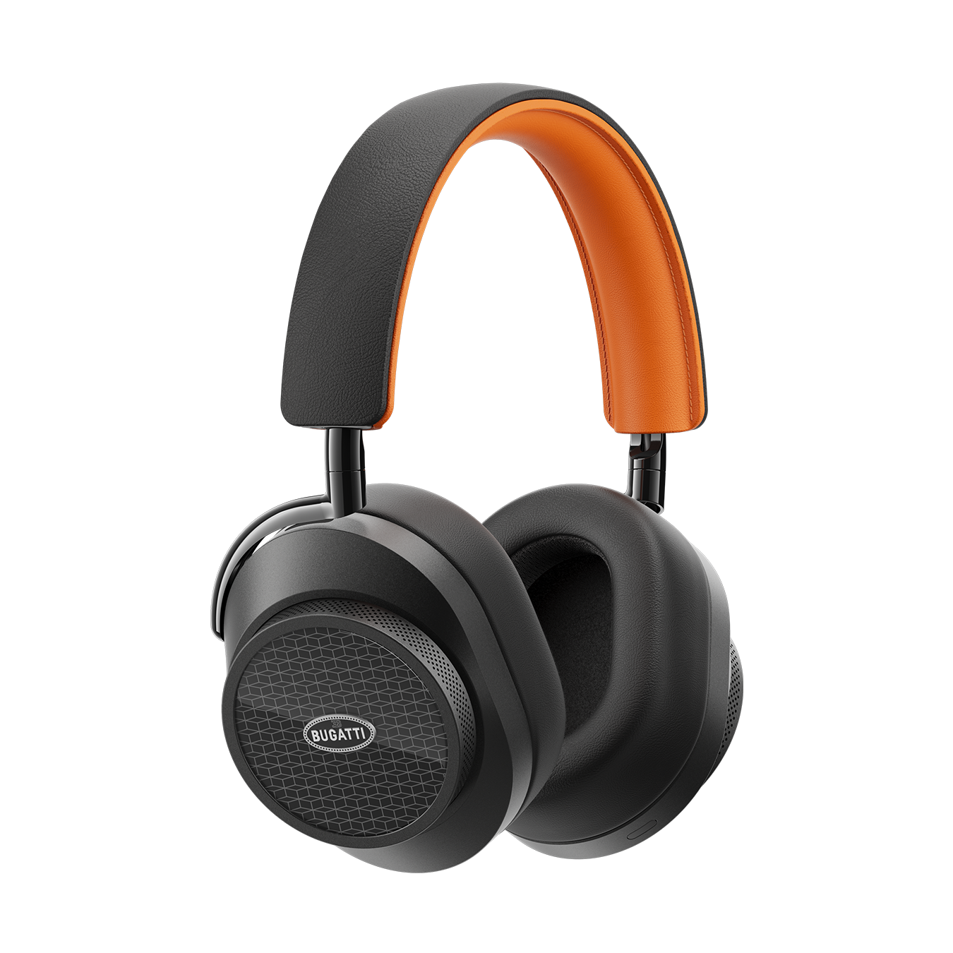 Floating black and orange BUGATTI MW75 Active Noise-Cancelling Wireless Headphones | gallery MW75BGT1