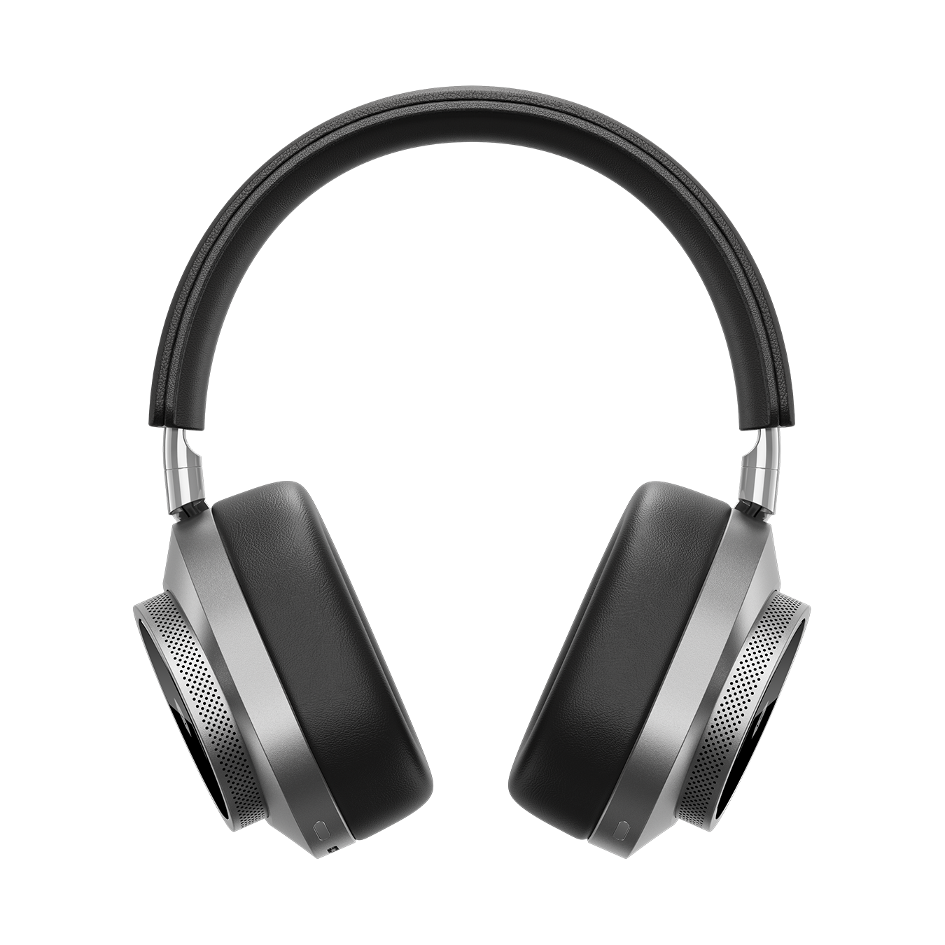 Front view of silver and black MW75 Active Noise-Cancelling Headphones showing ear pads and headband | gallery MW75S1