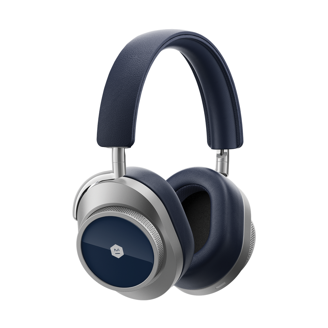Floating silver and navy MW75 Active Noise-Cancelling Headphones | gallery MW75S4