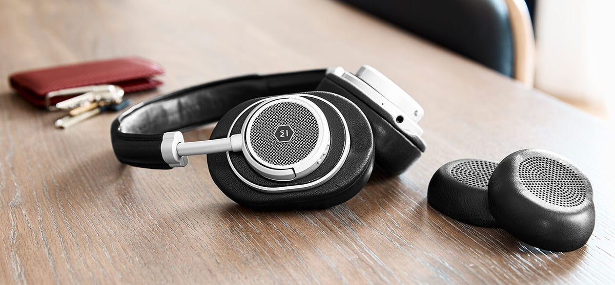 Lifestyle image of MW50+ Headphones and MW50+ Over-Ear Ear Pads