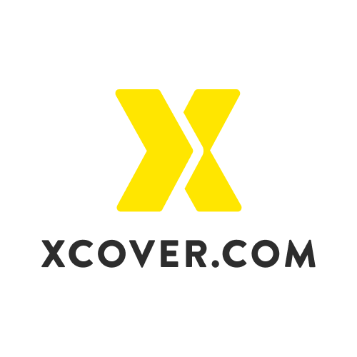 Yellow and black logo that reads "XCover.com"