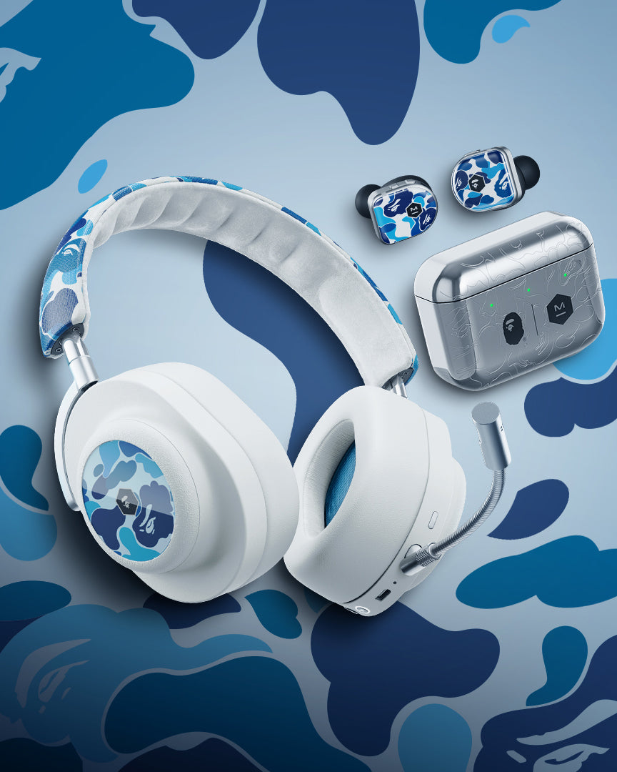 Celebrating our second collaboration with BAPE: MG20 Headphones and MW08 Earphones
