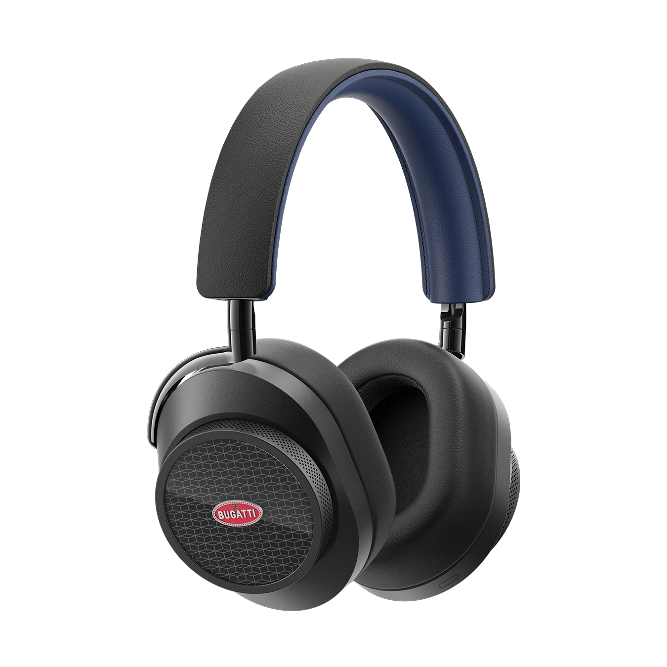 Floating black and navy BUGATTI MW75 Active Noise-Cancelling Wireless Headphones  | gallery MW75BGT2
