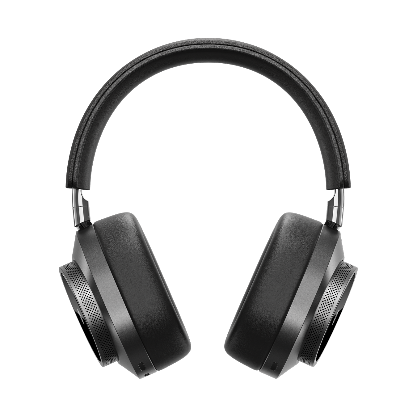 Front view of gunmetal and black MW75 Active Noise-Cancelling Headphones showing ear pads and headband | gallery MW75G1