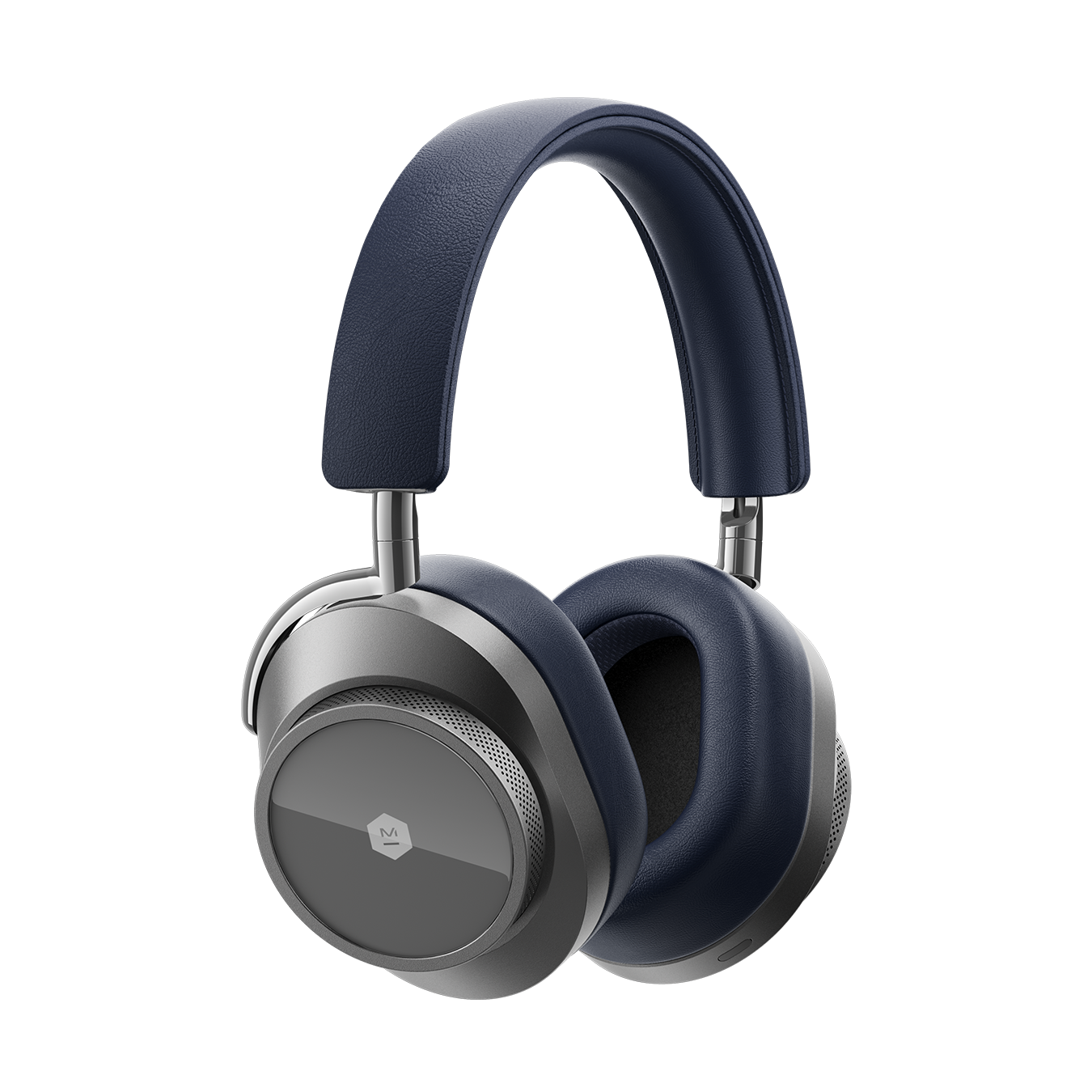 Floating silver and navy MW75 Active Noise-Cancelling Headphones | gallery MW75G4